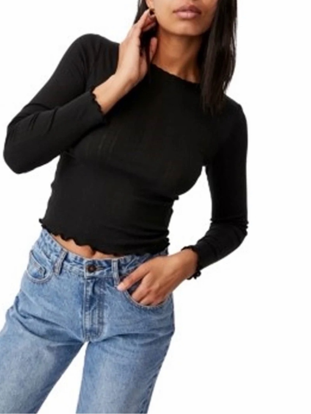 Forever 21 - Lettuce crop top sweater